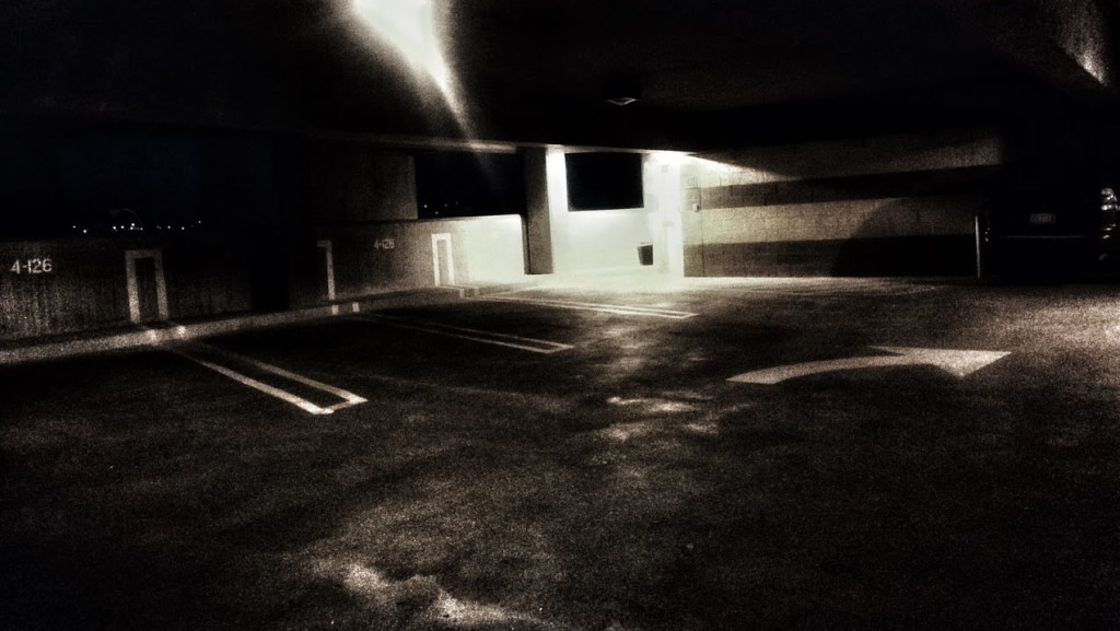 One of my thinking corners: the empty garage at work in downtown ABQ. Dark. Foreboding. Kinda eerie. and full of muse!